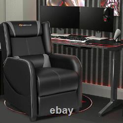 Massage Gaming Recliner Chair Single Living Room Sofa Home Theater Seat Gray