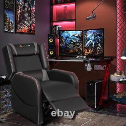 Massage Gaming Recliner Chair Single Living Room Sofa Home Theater Seat Gray