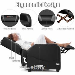 Massage Gaming Recliner Chair Single Living Room Sofa Home Theater Seat Gray