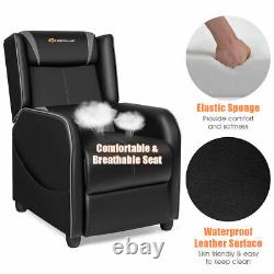 Massage Gaming Recliner Chair Single Living Room Sofa Home Theater Seat Gray