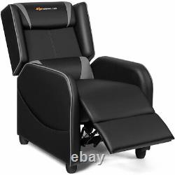 Massage Gaming Recliner Chair Single Living Room Sofa Home Theater Seat Gray