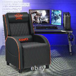 Massage Gaming Recliner Chair with Headrest and Adjustable Backrest for Home