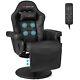 Massage Gaming Recliner Height Adjustable Racing Swivel Chair with Cup Holder