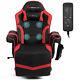 Massage Gaming Recliner Reclining Home Chair Swivel With Cup Holder & Pillow Red