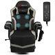 Massage Gaming Recliner Reclining Home Chair Swivel withCup Holder & Pillow Gray