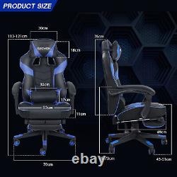 Massage Leather Gaming Racing Chair Ergonomic Swivel Computer Office Desk Chair