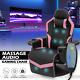 Massage Racing Chair BLUETOOTH SPEAKER Ergonomic Recliner Computer Gaming Seat