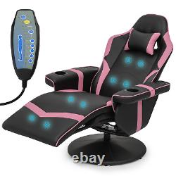 Massage Racing Chair BLUETOOTH SPEAKER Ergonomic Recliner Computer Gaming Seat