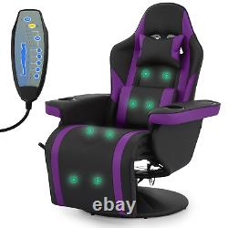 Massage Reclinable Gaming Chair Electric Home Computer Seat withBluetooth Speaker