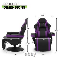 Massage Reclinable Gaming Chair Electric Home Computer Seat withBluetooth Speaker