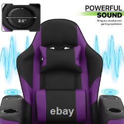 Massage Reclinable Gaming Chair Electric Home Computer Seat withBluetooth Speaker