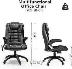 Office Chair Massage with Heated, Faux Leather High Back Executive Gaming Chair