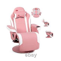 POWERSTONE Gaming Recliner Massage Gaming Chair with Cup Holder Ergonomic PU