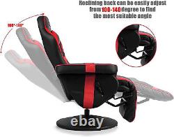 POWERSTONE Gaming Recliner Massage Gaming Chair with Footrest Ergonomic PU Leath