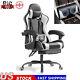 PU Leather Gaming Chair Massage Ergonomic Computer Chair Height Adjustable White