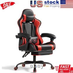 PU Leather Gaming Chair Massage Ergonomic Gamer Computer Chair Home Office