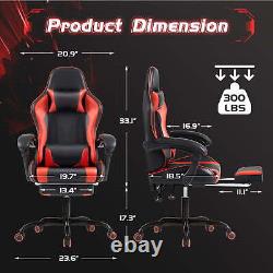 PU Leather Gaming Chair Massage Ergonomic Gamer Computer Chair Home Office