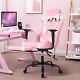 Pink Gaming Chair Massage Office Desk Swivel Recliner Racing Computer Leather