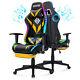 RGB Gaming Chair With Footrest Massage Speakers bluetooth Ergonomic Office Chair