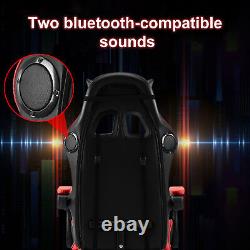 RGB Gaming Chair with Bluetooth Speakers and LED Lights Ergonomic Massage Chair