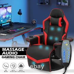 RecliningBLUETOOTH SPEAKERMassage Gaming Chair Ergonomic Office Computer Seat