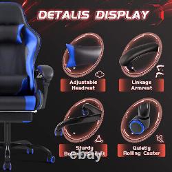 Shahoo Gaming Chair with Footrest and Massage Lumbar Support, Video Racing Seat