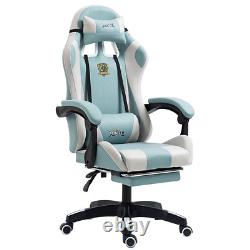 Technology Fabric Gaming Chair Racing Massage Leather Computer Seat Footrest