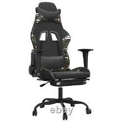 Tidyard Massage Gaming Chair with Footrest and Armrest Faux Leather F4F2