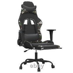 Tidyard Massage Gaming Chair with Footrest and Armrest Faux Leather F4F2