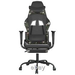 Tidyard Massage Gaming Chair with Footrest and Armrest Faux Leather F4F2