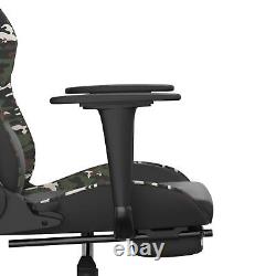 Tidyard Massage Gaming Chair with Footrest and Armrest Faux Leather F4F2