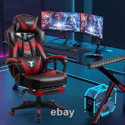 Zeanus Gaming Chair with Footrest Ergonomic Computer Chair with Massage Recliner