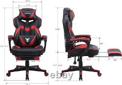 Zeanus Gaming Chair with Footrest Ergonomic Computer Chair with Massage Recliner