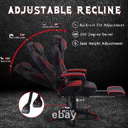 Zeanus Gaming Chair with Footrest Ergonomic Computer Chair with Massage Recliner