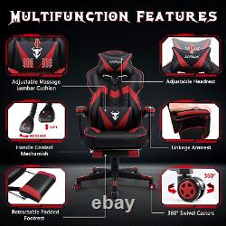 Zeanus Gaming Chair with Footrest Ergonomic Computer Chair with Massage Recliner