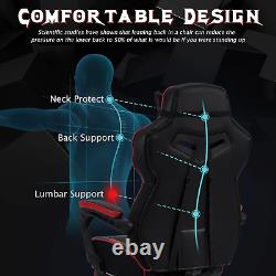 Zeanus Gaming Chair with Footrest Ergonomic Computer Chair with Massage Recliner