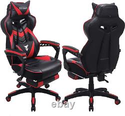 Zeanus Gaming Chair with Footrest Ergonomic Computer Chair with Massage Recliner